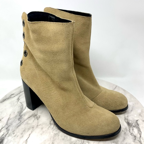 Musse & Cloud Millie Grommet Suede Booties 9 Bohemian Chunky Coquette Girl Retro - Picture 16 of 16